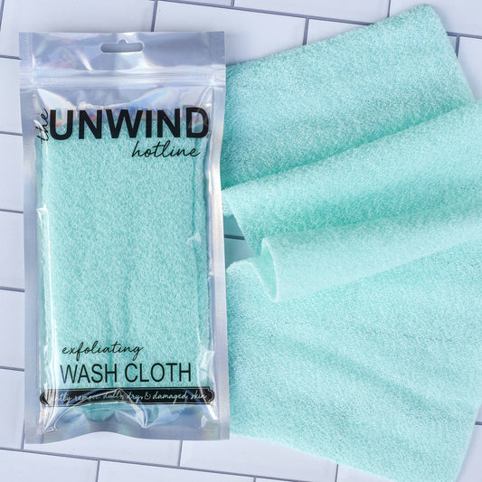 Exfoliating Stretch Wash Cloth (Mint) - GLOWDEGA